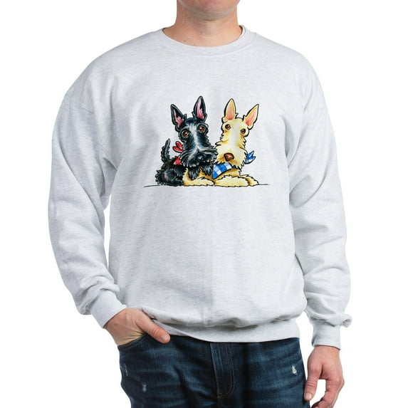 CafePress - Scottie Gingham Cuties Sweatshirt - Crew Neck Sweatshirt