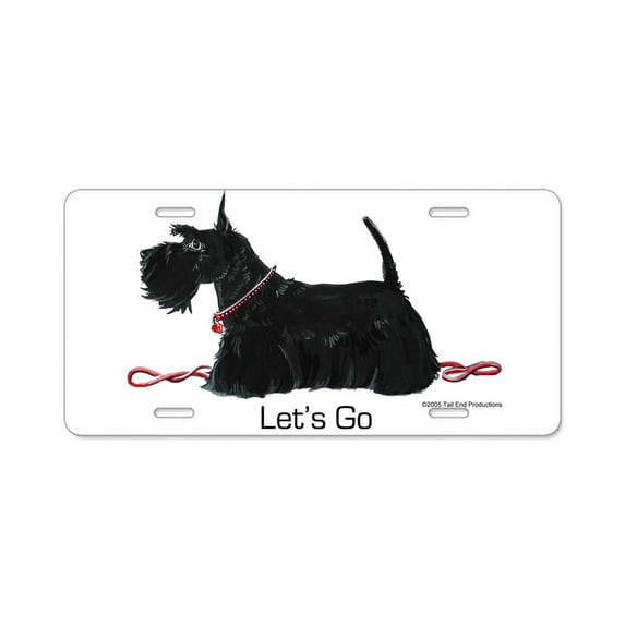 CafePress - Scottie Let's Go! - Aluminum License Plate, Front License Plate, Vanity Tag