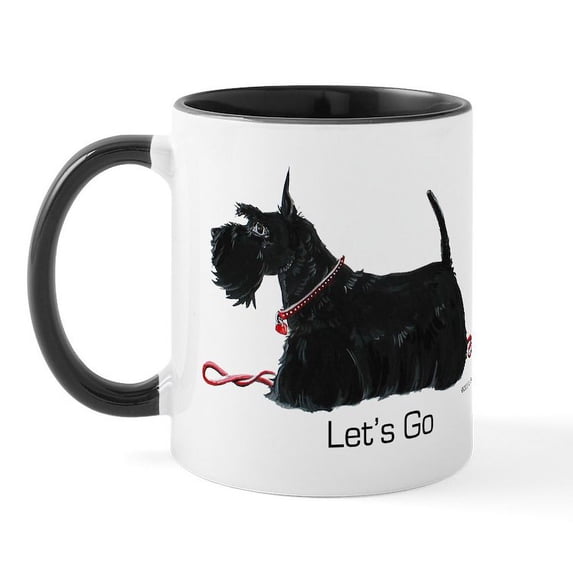 CafePress - Scottie Let's Go! Mug - 11 oz Ceramic Mug - Novelty Coffee Tea Cup