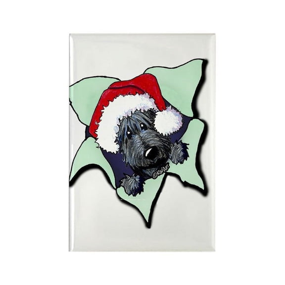 CafePress - Scottie Santa Blast - Rectangle Magnet, 2"x3" Refrigerator Magnet