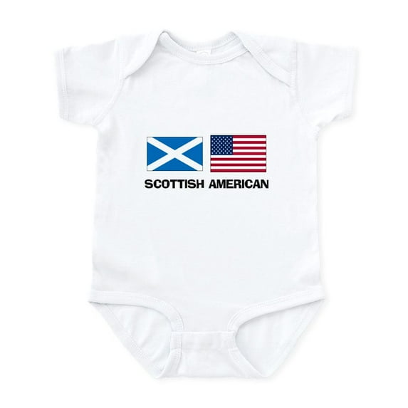 CafePress - Scottish American Infant Bodysuit - Baby Light Bodysuit, Size Newborn - 24 Months