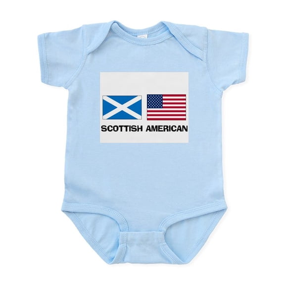 CafePress - Scottish American Infant Bodysuit - Baby Light Bodysuit, Size Newborn - 24 Months