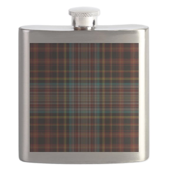 CafePress - Scottish Tartan Patterns Flask - Stainless Steel Flask, 6oz Drinking Flask
