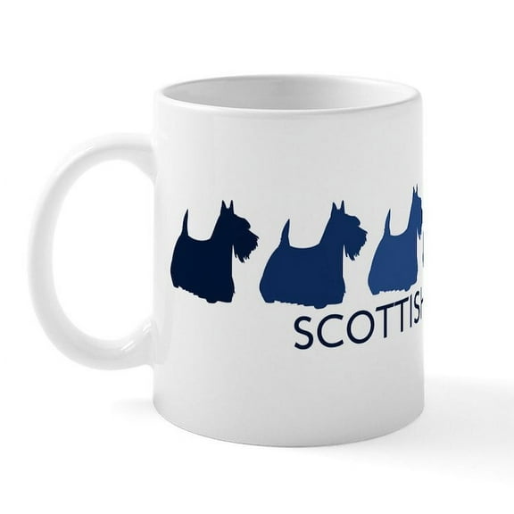 CafePress - Scottish Terrier (Blue Color Mug - 11 oz Ceramic Mug - Novelty Coffee Tea Cup