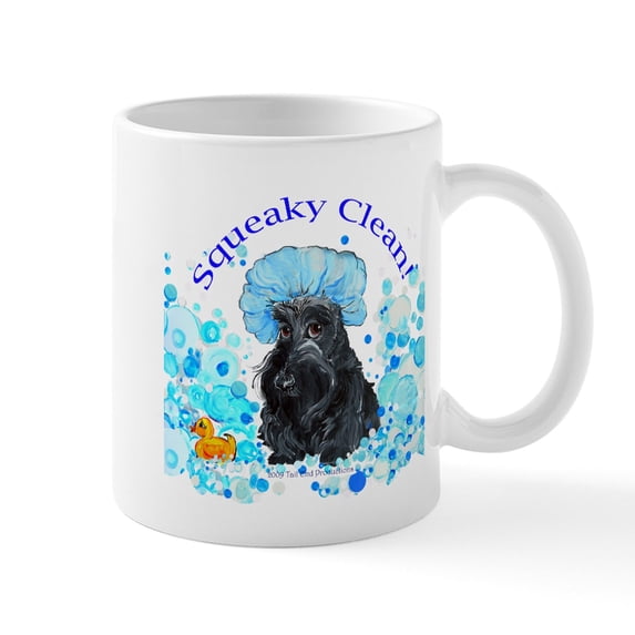 CafePress - Scottish Terrier Bubble Bath Mug - 11 oz Ceramic Mug - Novelty Coffee Tea Cup