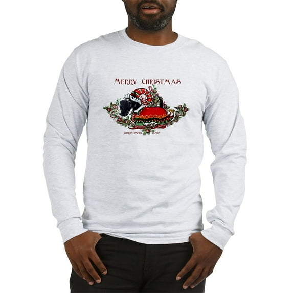 CafePress - Scottish Terrier Christmas Elf Long Sleeve T Shirt - Unisex Cotton Long Sleeve T-Shirt