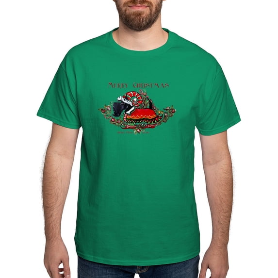 CafePress - Scottish Terrier Christmas Elf T Shirt - Men's Classic Graphic Cotton T-Shirt