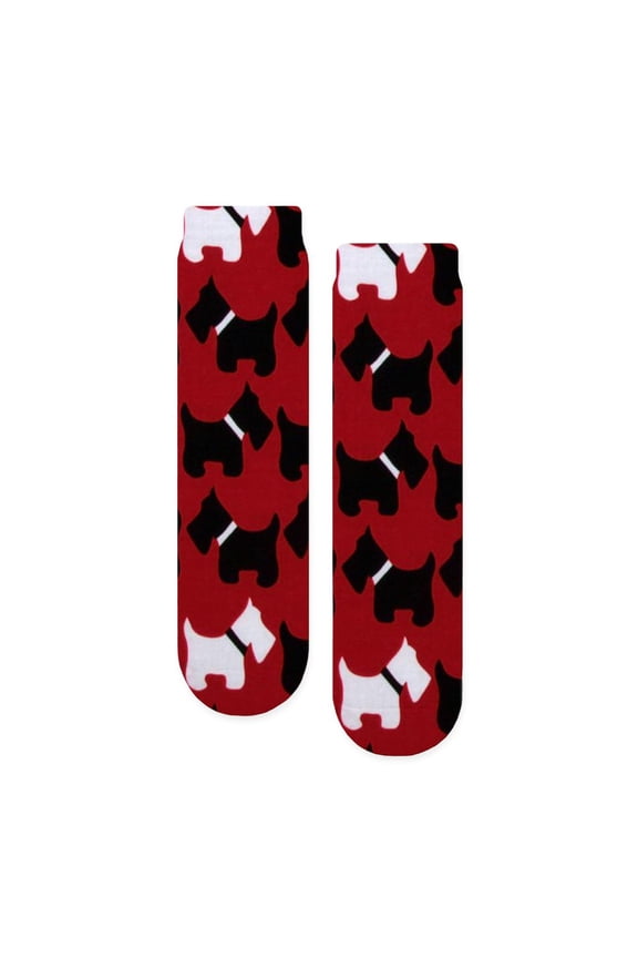 - Scottish Terrier Scottie Dog Pattern - Unisex Novelty Printed Crew Adult Socks