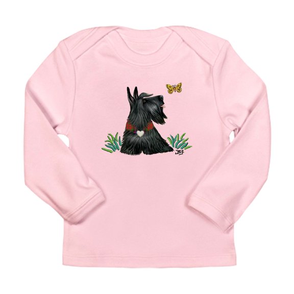 CafePress - Scotty And Butterfly Long Sleeve Infant T Shirt - Long Sleeve Infant T-Shirt