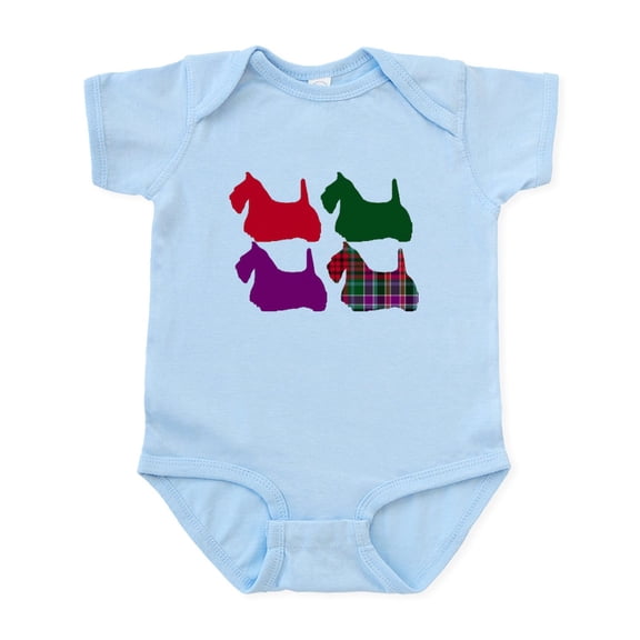 CafePress - Scotty Dog Purple Body Suit - Baby Light Bodysuit, Size Newborn - 24 Months
