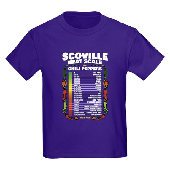 CafePress - Scoville Heat Scale Kids Dark T Shirt - Dark T-Shirt Kids XS-XL