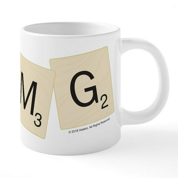 CafePress - Scrabble OMG - 20 Oz White Ceramic Mega Mug