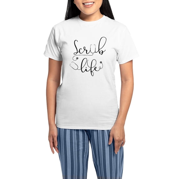 CafePress - Scrub Life Women's Light Pajamas - Women's Short Sleeve Print T-Shirt and Pants Light Cotton Pajama Set