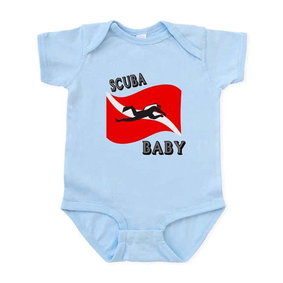 CafePress - Scuba Baby Infant Bodysuit - Baby Light Bodysuit, Size Newborn - 24 Months