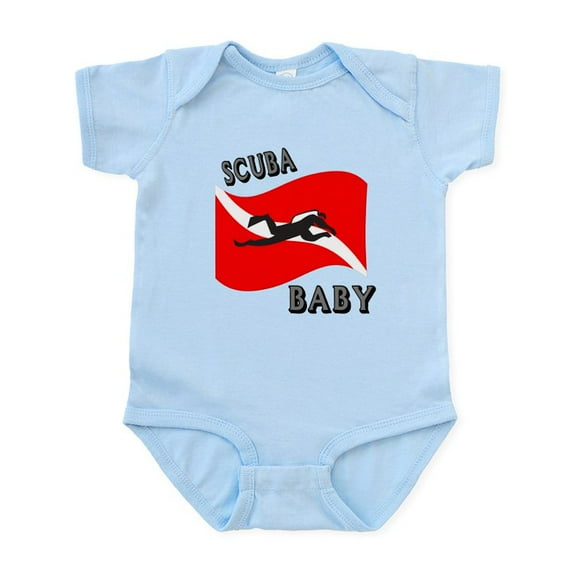 CafePress - Scuba Baby Infant Bodysuit - Baby Light Bodysuit, Size Newborn - 24 Months