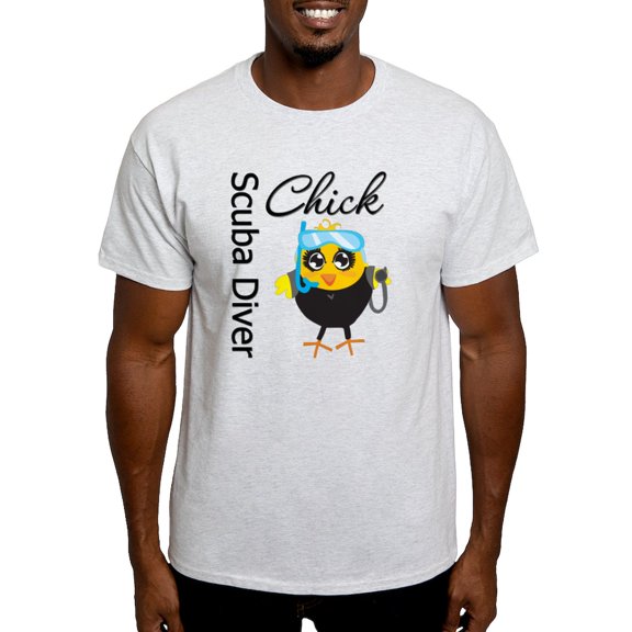 CafePress - Scuba Diver Chick Light T Shirt - Men's Classic Graphic T-Shirt