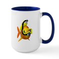 thumbnail image 1 of CafePress - Scuba Diving Fish Large Mug - 15 oz Ceramic Large White Novelty Mug, 1 of 4