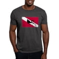 thumbnail image 1 of CafePress - Scuba Diving Flag Dark T Shirt - Men's Classic Graphic Cotton T-Shirt, 1 of 4
