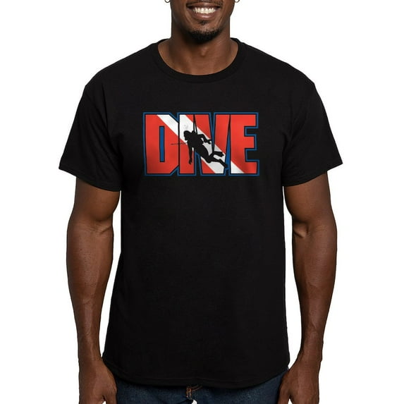CafePress - Scuba33black T Shirt - Men's Fitted T-Shirt