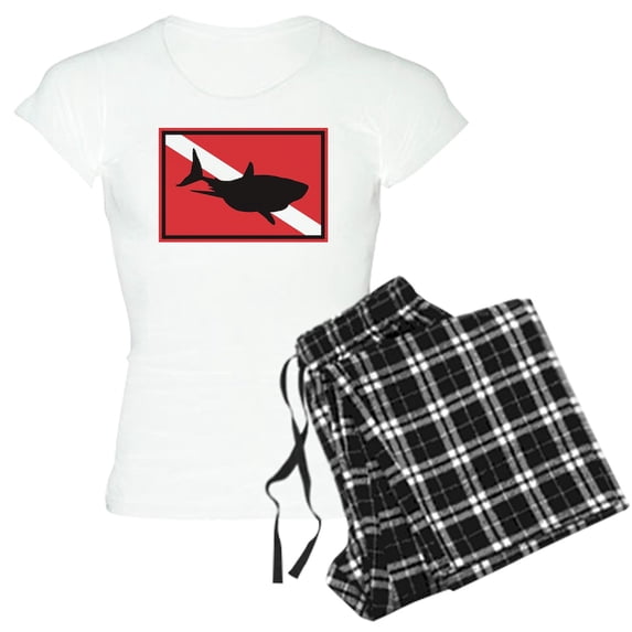CafePress - Scuba36 Women's Light Pajamas - Women's Short Sleeve Print T-Shirt and Pants Light Cotton Pajama Set
