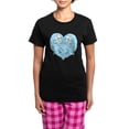 thumbnail image 1 of CafePress - Sea Otters Holding Hands Women's Dark Pajamas - Women's Short Sleeve Print T-Shirt and Pants Dark Cotton Pajama Set, 1 of 7