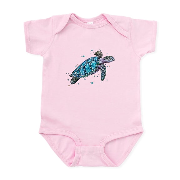 CafePress - Sea Turtle Body Suit - Baby Light Bodysuit, Size Newborn - 24 Months