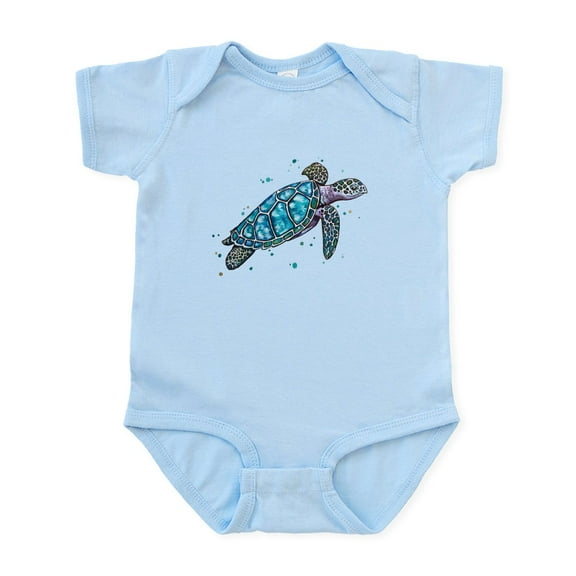 CafePress - Sea Turtle Body Suit - Baby Light Bodysuit, Size Newborn - 24 Months