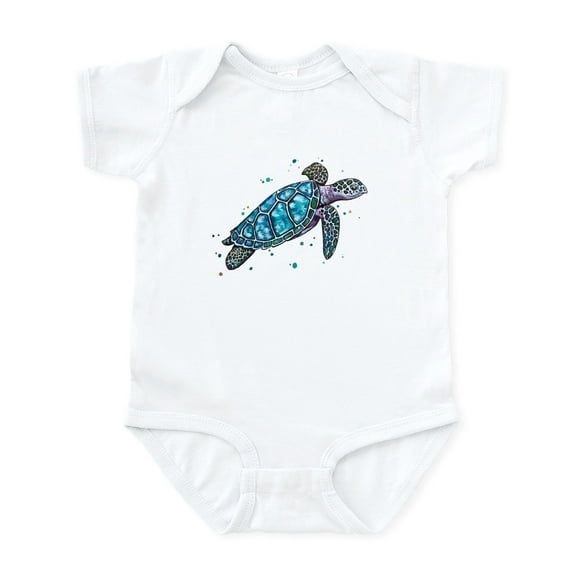 CafePress - Sea Turtle Body Suit - Baby Light Bodysuit, Size Newborn - 24 Months