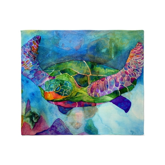 CafePress - Sea Turtle Full Throw Blanket - Soft Fleece Throw Blanket, 50"x60" for All Ages