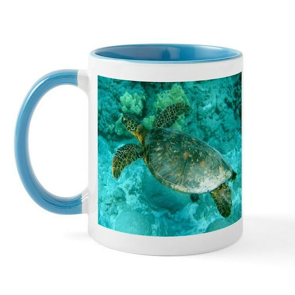 CafePress - Sea Turtle Mug - 11 oz Ceramic Mug - Novelty Coffee Tea Cup
