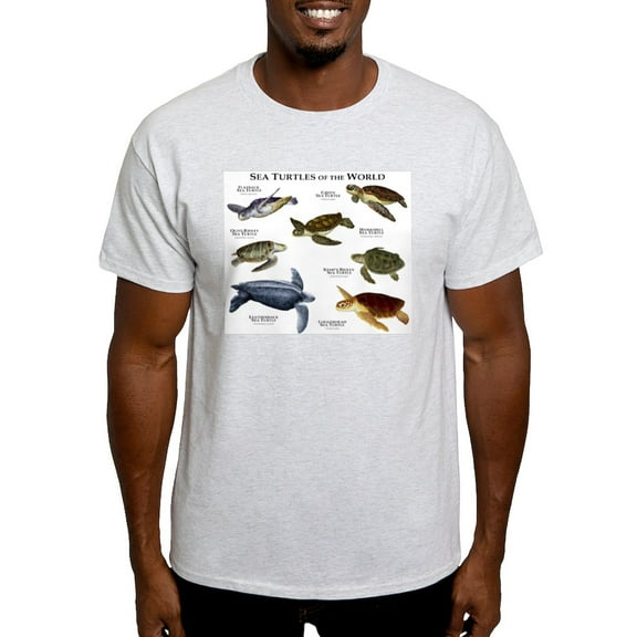 CafePress - Sea Turtles Of The World Light T Shirt - Men's Classic Graphic T-Shirt