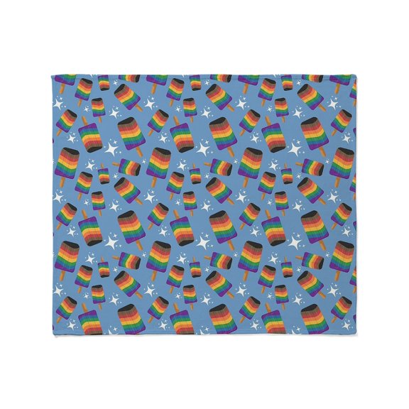 CafePress - Seamless Reapeating Inclusive Rainbow Pride Flag I - Soft Fleece Throw Blanket, 50"x60" for All Ages