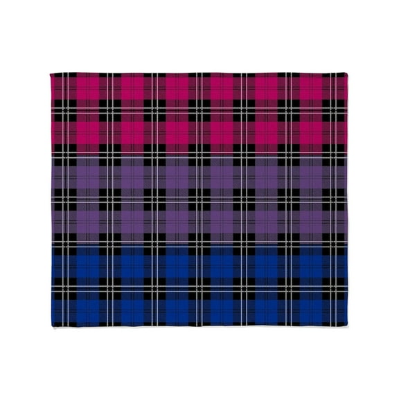 CafePress - Seamless Reapeating Plaid Bisexual Pride Flag Patt - Soft Fleece Throw Blanket, 50"x60" for All Ages