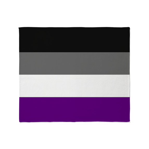 CafePress - Seamless Repeating Asexual Pride Flag Pattern - Soft Fleece Throw Blanket, 50"x60" for All Ages