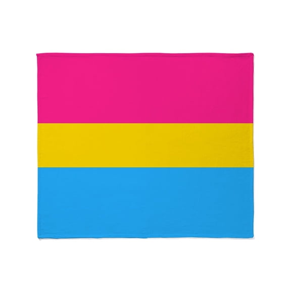 CafePress - Seamless Repeating Pansexual Pride Flag Pattern - Soft Fleece Throw Blanket, 50"x60" for All Ages