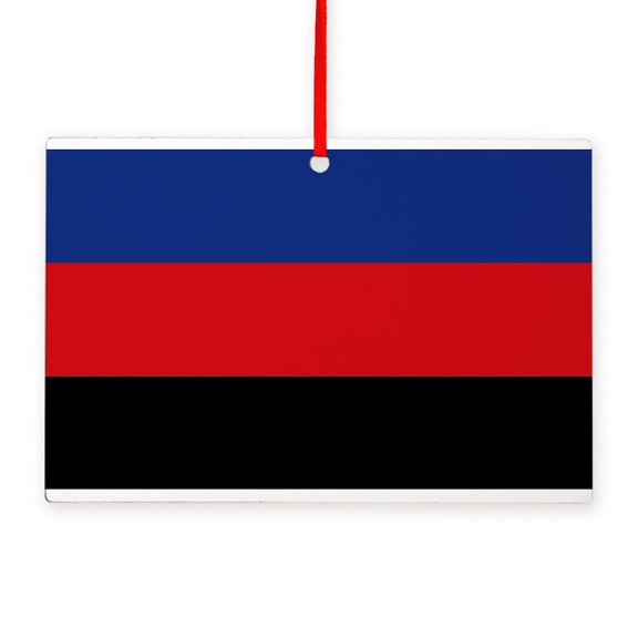 CafePress - Seamless Repeating Polyamory Pride Flag Pattern - Wood Rectangle Ornament 6"x4"