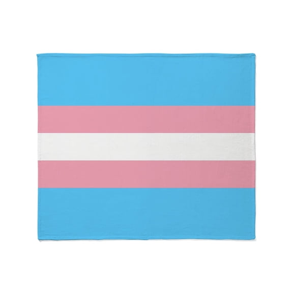 CafePress - Seamless Repeating Transgender Pride Flag Pattern - Soft Fleece Throw Blanket, 50"x60" for All Ages