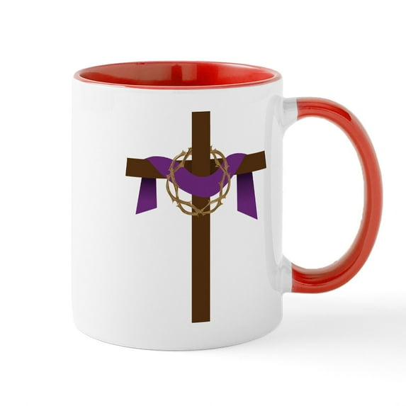 CafePress - Season Of Lent Cross Mug - 11 oz Ceramic Mug - Novelty Coffee Tea Cup