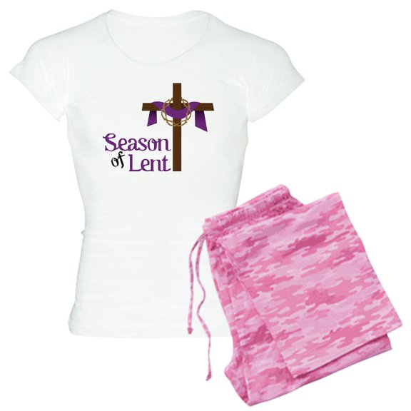 CafePress - Season Of Lent Women's Light Pajamas - Women's Short Sleeve Print T-Shirt and Pants Light Cotton Pajama Set