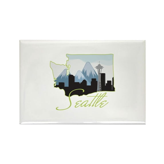 CafePress - Seatle Magnets - Rectangle Magnet, 2"x3" Refrigerator Magnet