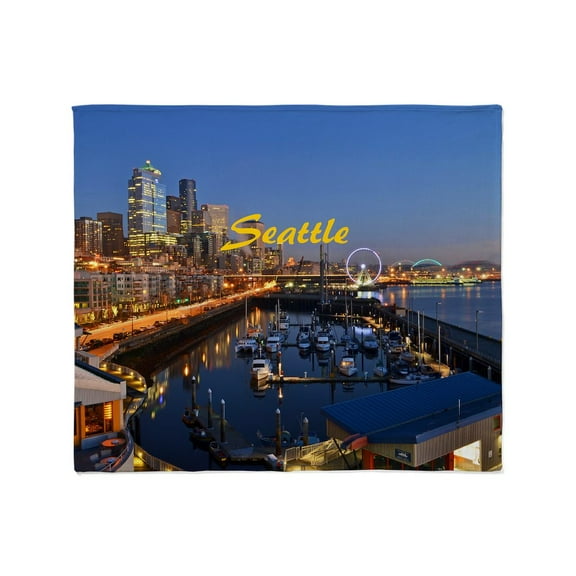 CafePress - Seattle_8.56X7.91_Gelmousepad_Seattl Throw Blanket - Soft Fleece Throw Blanket, 50"x60" for All Ages