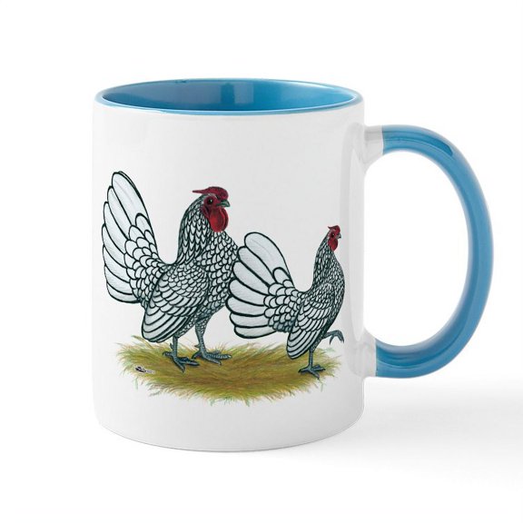 CafePress - Sebright Silver Bantams Mug - 11 oz Ceramic Mug - Novelty Coffee Tea Cup