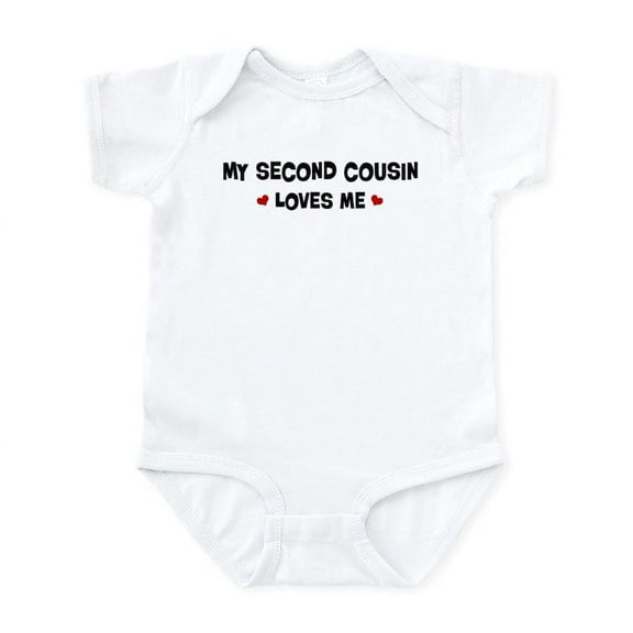 CafePress - Second Cousin Loves Me Infant Bodysuit - Baby Light Bodysuit, Size Newborn - 24 Months