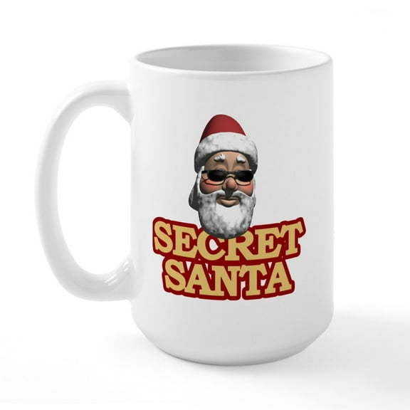 CafePress - Secret Santa Large Mug - 15 oz Ceramic Large White Novelty Mug