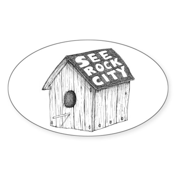 CafePress - See Rock City - Sticker (Oval)