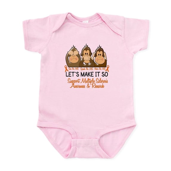 CafePress - See Speak Hear No MS 2 Infant Bodysuit - Baby Light Bodysuit, Size Newborn - 24 Months