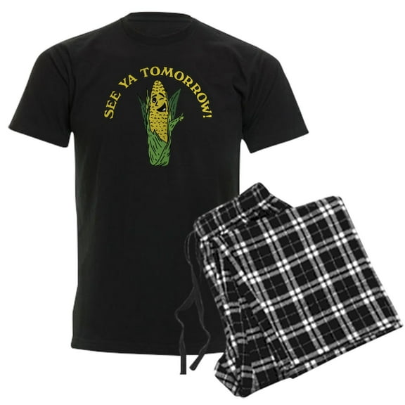 CafePress - See Ya Tomorrow Men's Dark Pajamas - Men's Dark Loose Fit Cotton Pajama Set