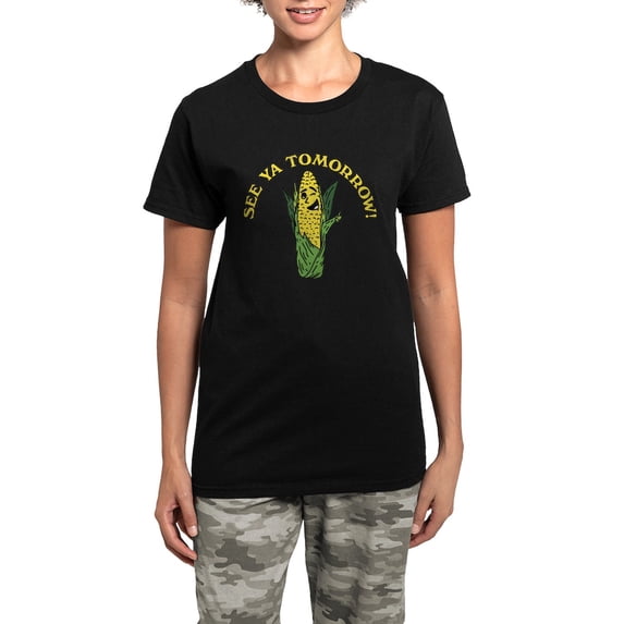 CafePress - See Ya Tomorrow Women's Dark Pajamas - Women's Short Sleeve Print T-Shirt and Pants Dark Cotton Pajama Set