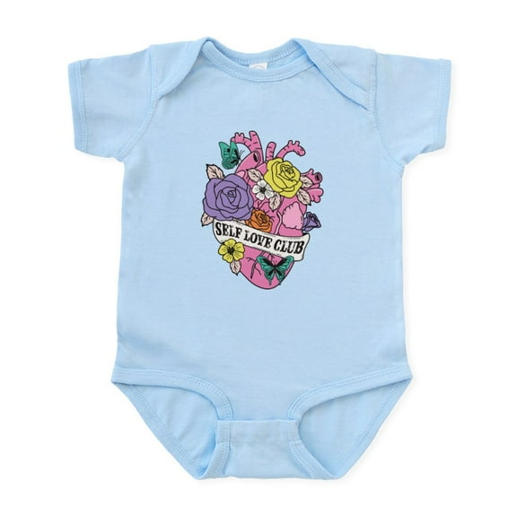 CafePress - Self Love Club Heart Body Suit - Baby Light Bodysuit, Size Newborn - 24 Months