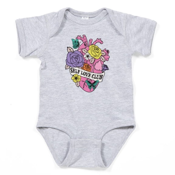 CafePress - Self Love Club Heart Body Suit - Cute Infant Bodysuit Baby Romper - Size Newborn - 24 Months